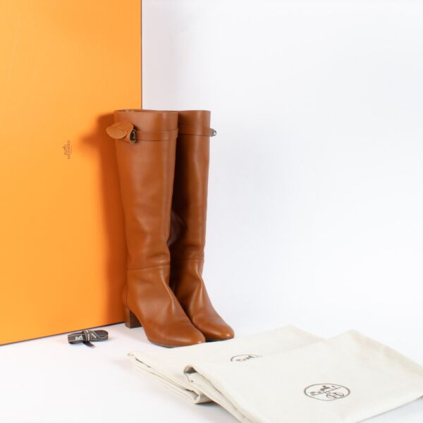 Hermès Natural Heritage Calfskin Story 50 Boots - Size 36