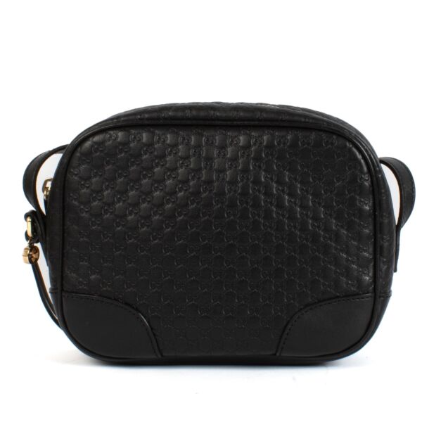 shop 100% authentic second hand Gucci GG Bree Guccissima Black Leather Crossbody Bag on Labellov.com