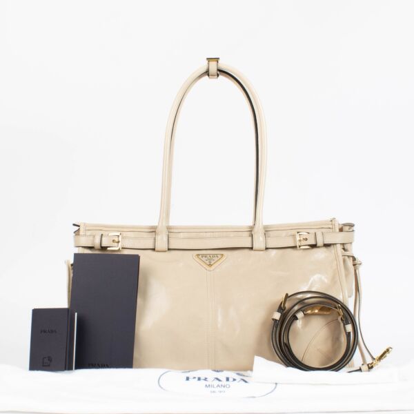 Prada Travetine Soft Lux Bonnie Large Bag