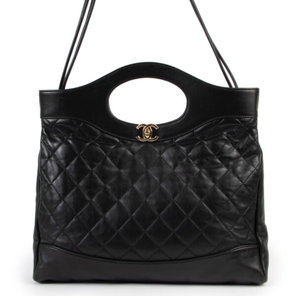 shop online authentic second hand Chanel Black Chanel 31 Shopping Bag on Labellov.com