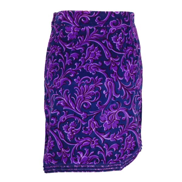 Gianni Versace Vintage Purple Barocco Velvet Skirt - Size IT 42