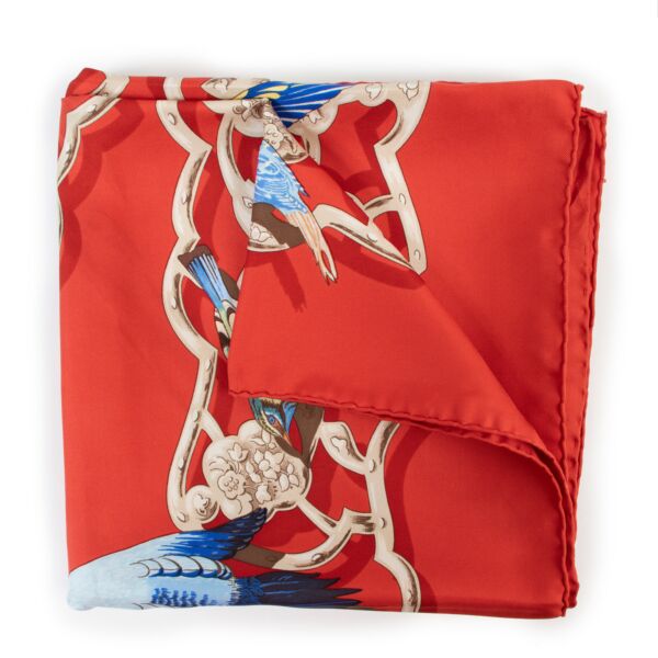 Hermès Oiseaux De L'inde et L'himalaya Scarf