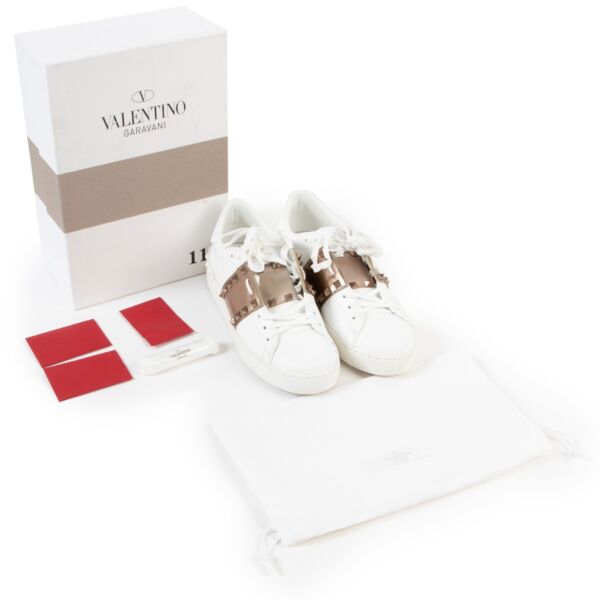 Valentino Garavani White Rockstud Untitled Sneakers - Size 39