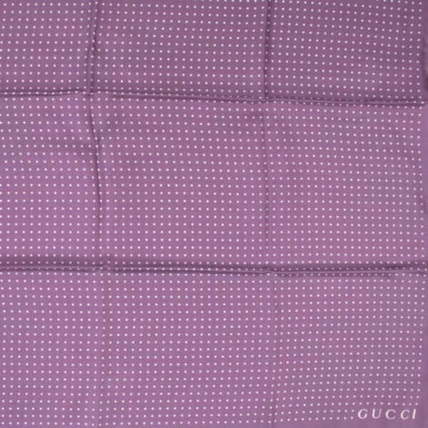 Gucci Purple Dot Silk Scarf
