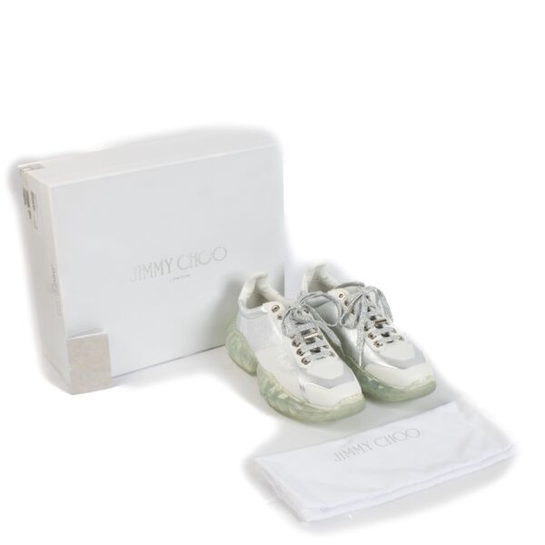 Jimmy Choo White Diamond Sneakers - Size 39