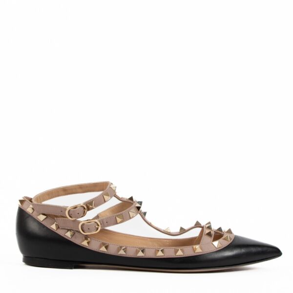 Valentino Garavani Rockstud Cage Ballerina Flats