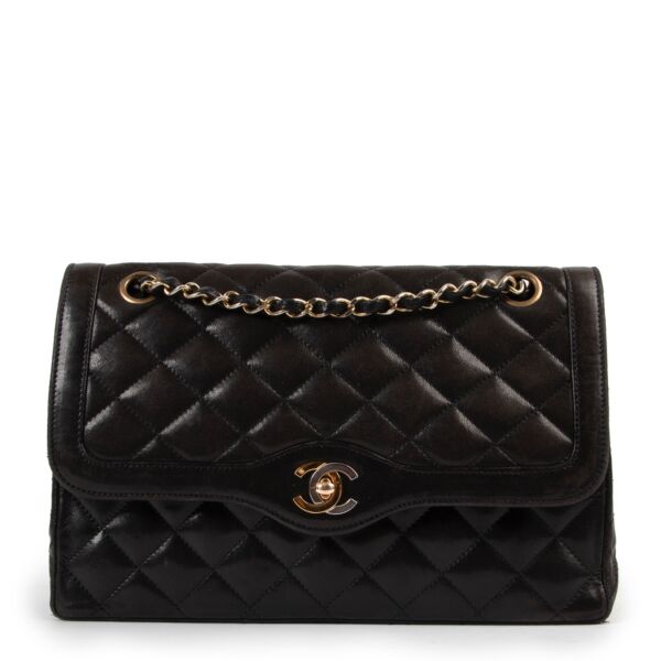 Buy an authentic second Chanel Vintage Brown Medium Classic Flap Bag at Labellov 