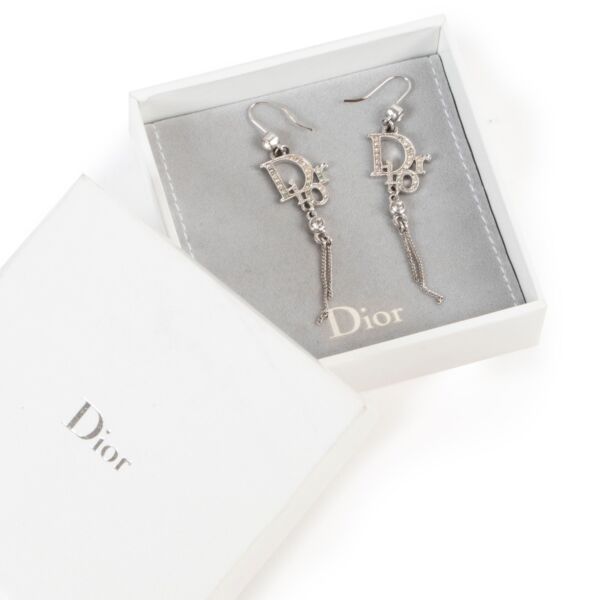 Christian Dior Silver Pendant Earrings