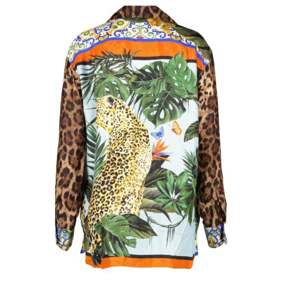 Dolce & Gabbana Multicolor Zebra and Leopard Silk Top - Size 36