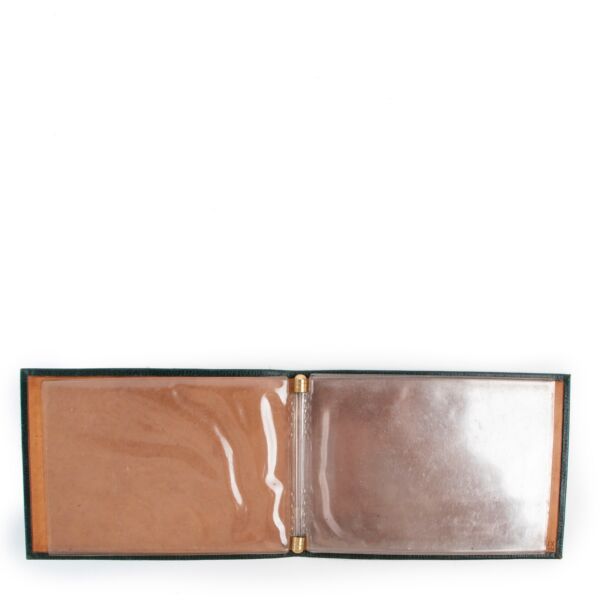 Delvaux Green Leather Photo Holder