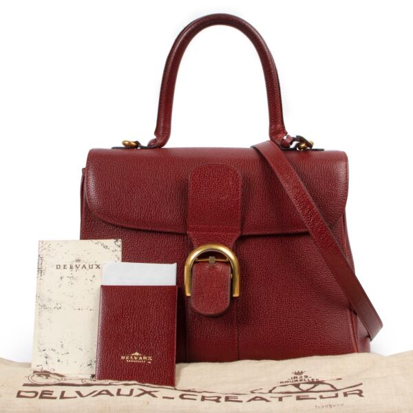 Delvaux Brillant Burgundy MM 