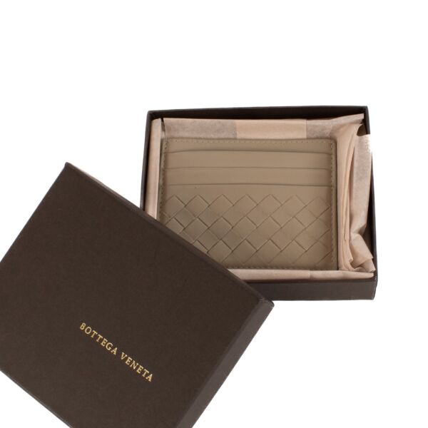 Bottega Veneta Beige Intrecciato Card Holder