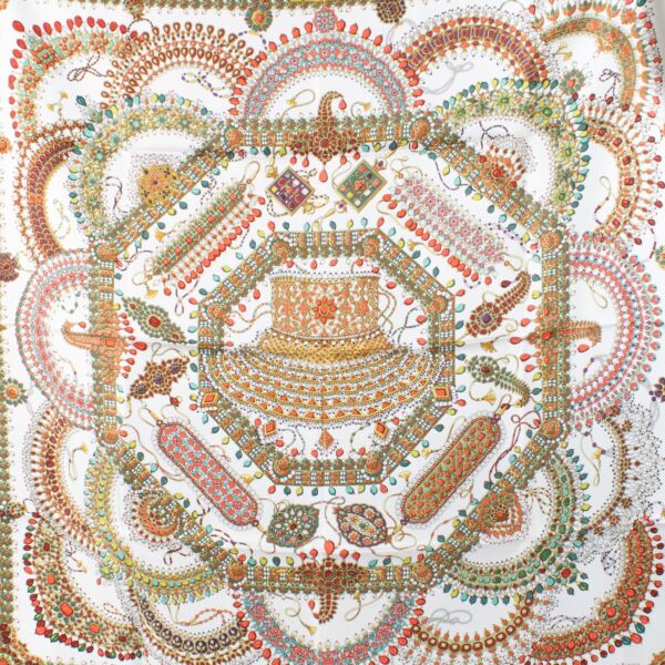 Hermès Parures Des Maharajas 90 Silk Scarf