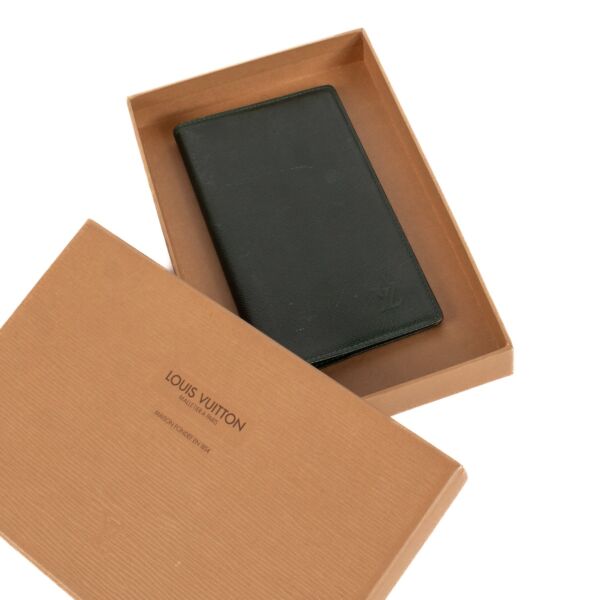 Louis Vuitton Esepia Green Taiga Leather Pocket Agenda Cover
