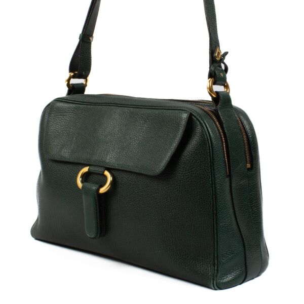 Delvaux Vintage Green Leather Crossbody