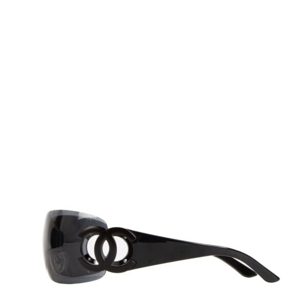Chanel 4124 All Black CC Shield Sunglasses
