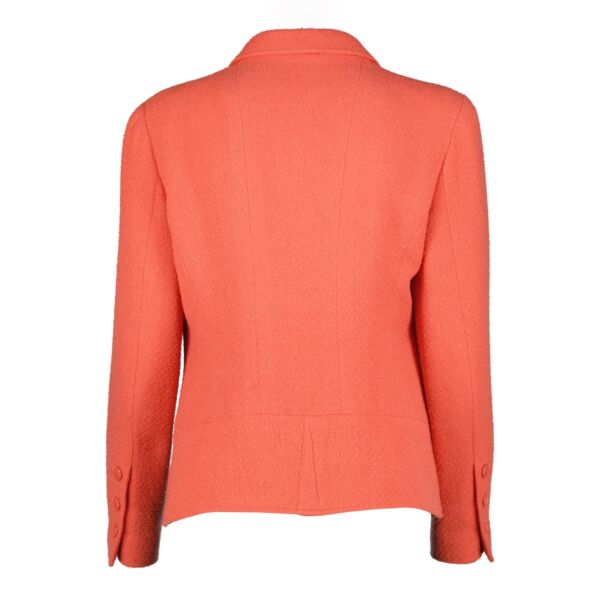 Chanel Cruise 1996 Coral Wool Jacket - Size 42 (FR) 