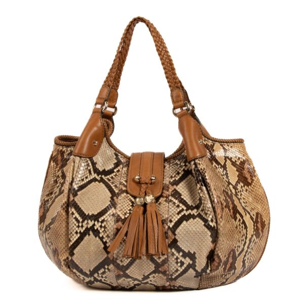 Gucci Snakeskin Marrakech Hobo Bag