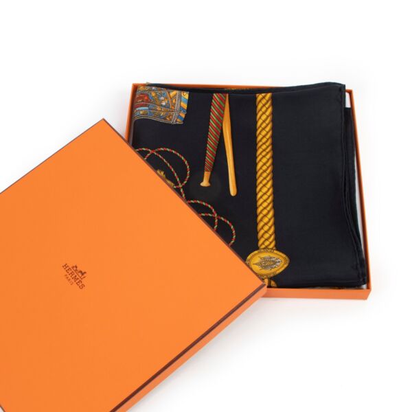 Hermès Les Tambours Silk Scarf 