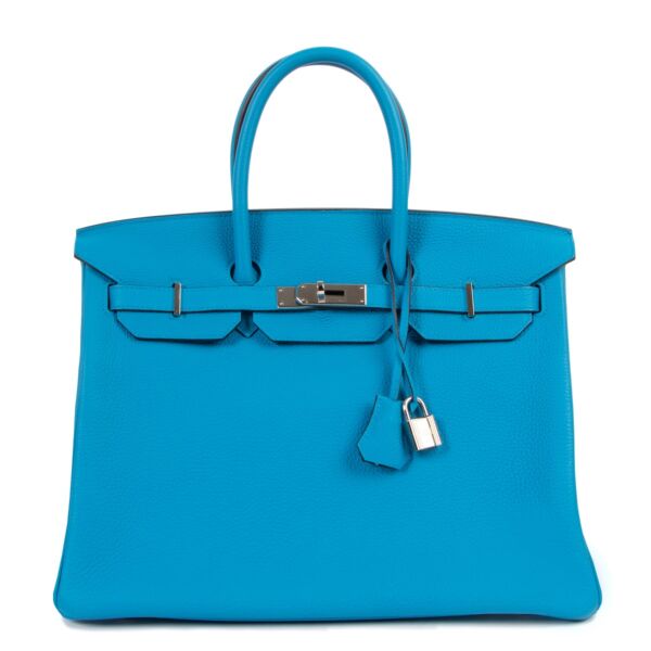 Hermès Birkin 35 Blue Zanzibar/Malachite Togo Palladium hardware