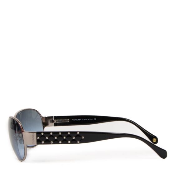 Chanel Silver and Blue 4102 Sunglasses 