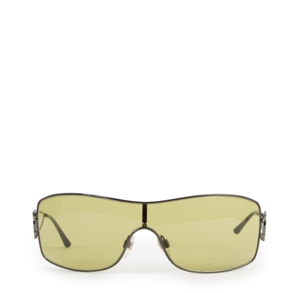 Chanel Green Translucent CC Cystal Sunglasses