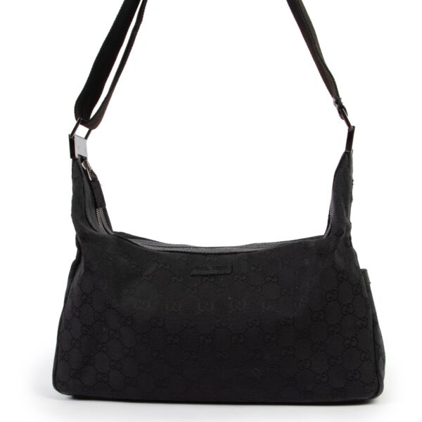 Buy a 100% authentic second hand Gucci Black Canvas Monogram Crossbody in good condition at Labellov 
