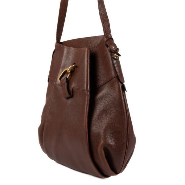 Delvaux Brown Leather Faust Bag