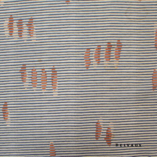 Delvaux Blue/White Multicolor Striped Scarf