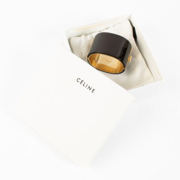 Celine Black Resin Cuff Bracelet