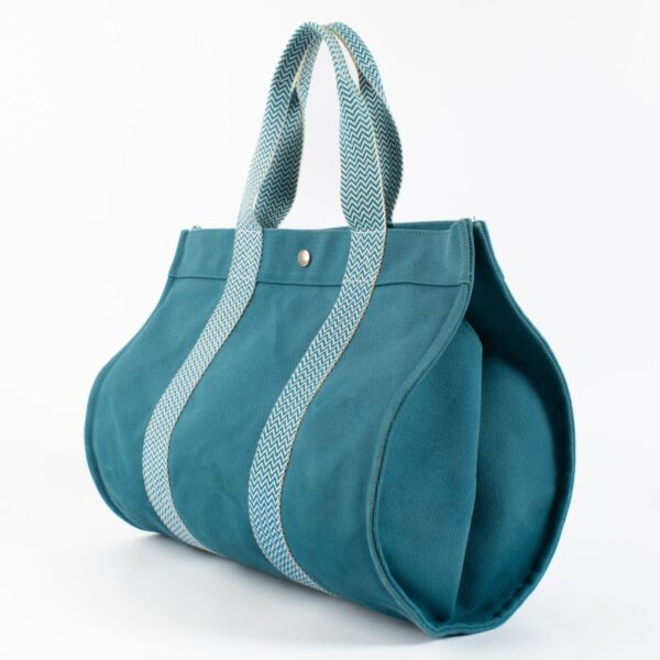 Hermès Blue Canvas Cannes MM