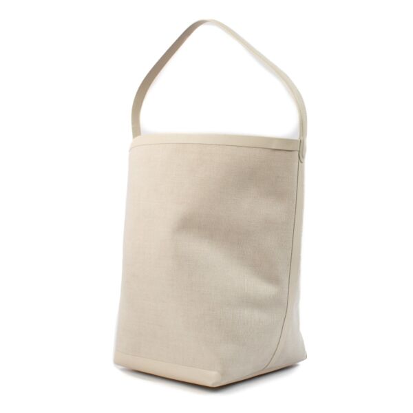 The Row Cream Canvas Large Park N/S Tote Bag