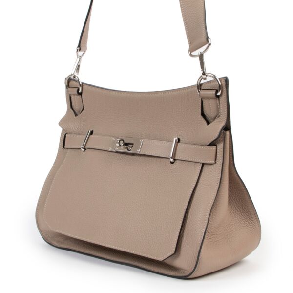 Hermès Jypsière 34 Gris Tourterelle Clemence PHW