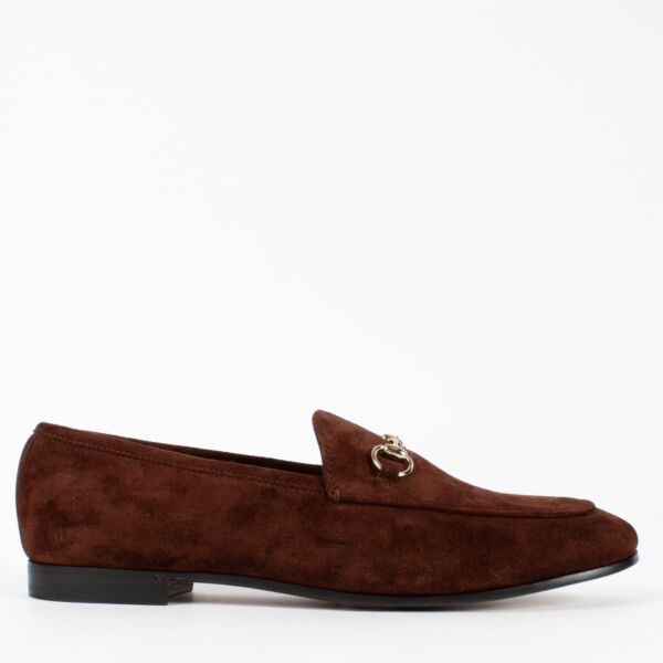 Gucci Brown Jordaan Loafers - Size 41