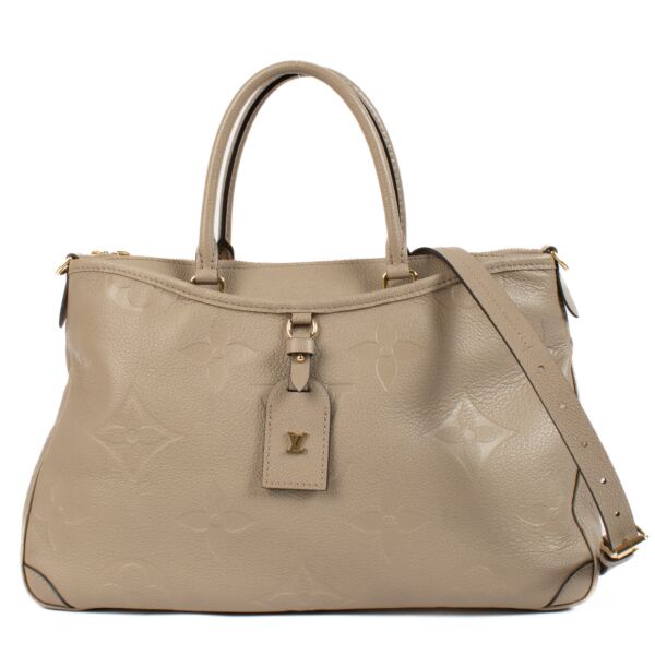 Louis Vuitton Taupe Trianon MM Monogram Empreinte Leather Bag aan de beste prijs bij Labellov tweedehands luxe in Antwerpen en Knokke