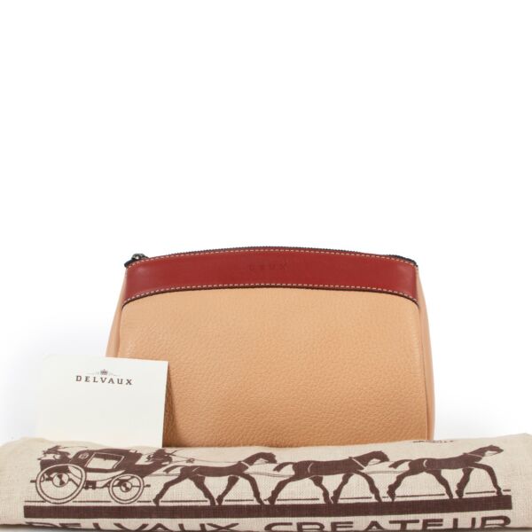 Deux De Delvaux Nude Clutch