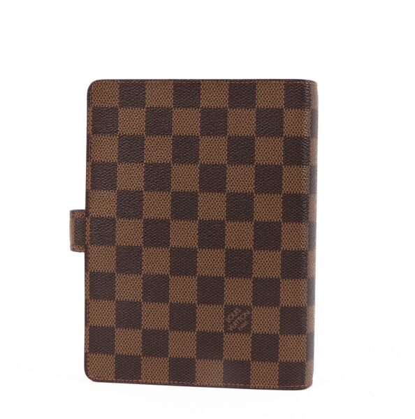 Louis Vuitton Damier Ebene Medium Ring Agenda Cover