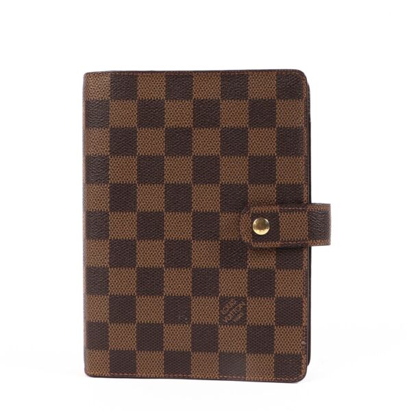 Louis Vuitton Damier Ebene Medium Ring Agenda Cover