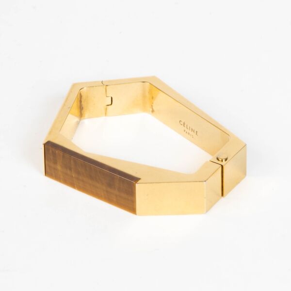 Shop this 100% authentic Celine Gold Eight-Square Id Bracelet at labellov.com