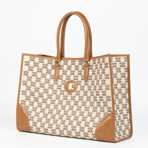 Celine Monogram Triomphe Cabas Tote