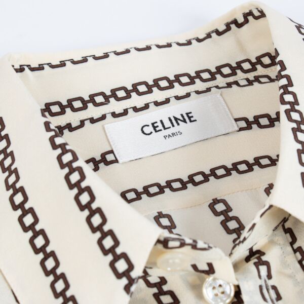 Celine Printed Silk Blouse - FR38