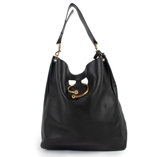 JW Anderson Black Leather Hobo Pierce Bag for the best price at Labellov secondhand 