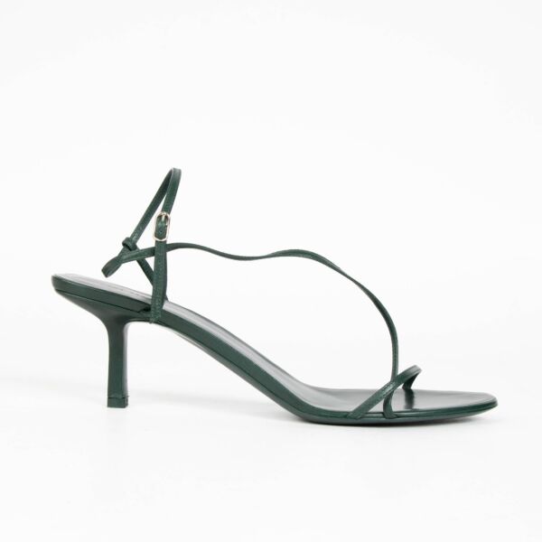 Shop this 100% authentic The Row Green Kid Leather Bare Sandals in size 42 at labellov.com.