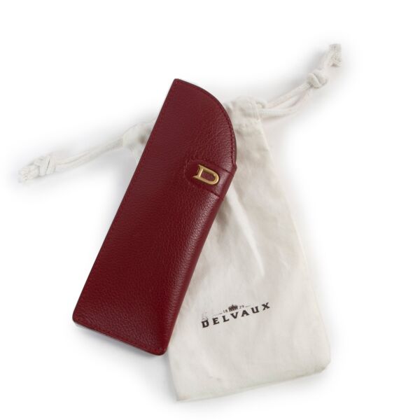 Delvaux Burgundy Glasses Case