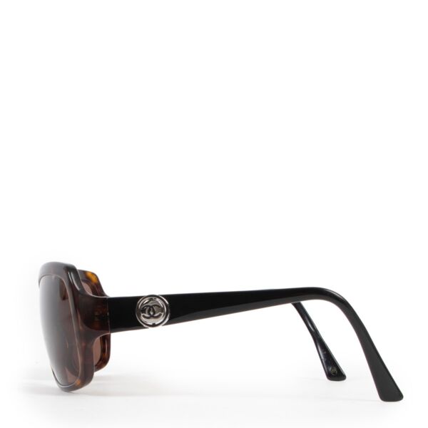 Chanel Brown Tortoise CC Sunglasses