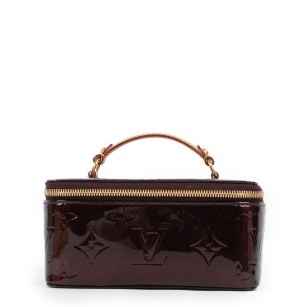 Buy an authentic second hand Louis Vuitton Amarante Vernis Jewelry Box in very good condition at Labellov 
