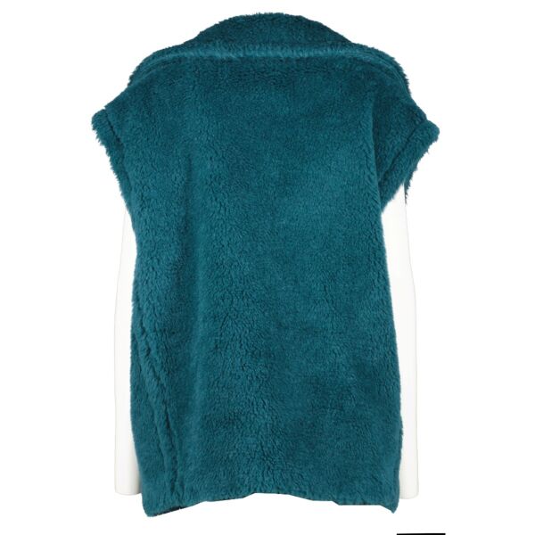 Max Mara Blue Alpaca/Wool Libano Teddy Vest - Size S