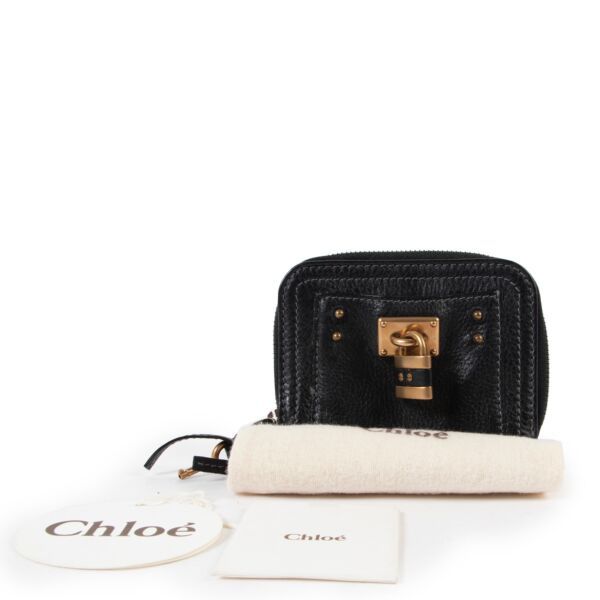 Chloé Black Paddington Leather Wallet