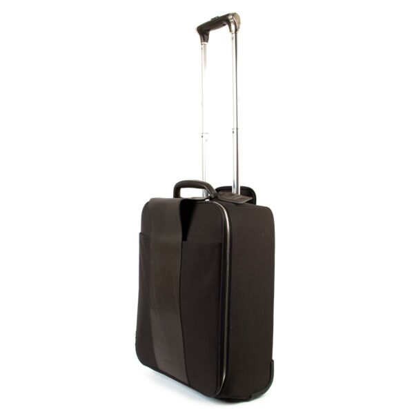 Delvaux Brown Leather/Canvas Airess Luggage 
