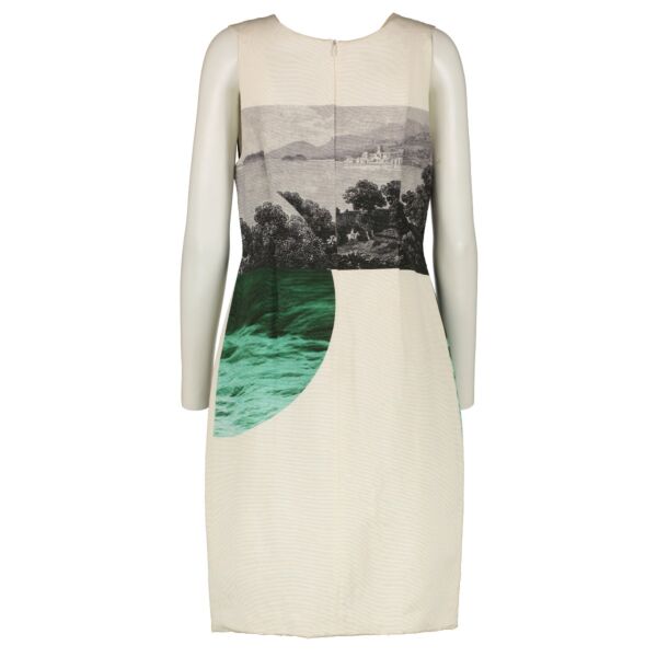 Dries Van Noten Spring/Summer 2012 James Reeve Ecru Printed Dress - Size FR36